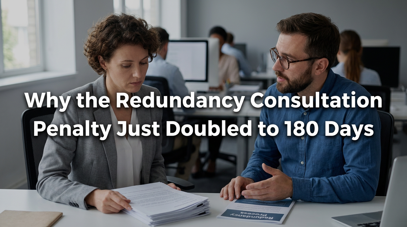 Why the Redundancy Consultation Penalty Just Doubled to 180 Days